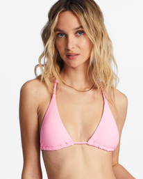 4 Tanlines Multi Triangle Bikini Top Pink ABJX300762 Billabong