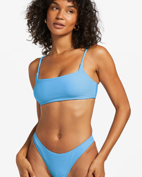 3 Tanlines Zoe Crop Bikini Top Blue ABJX300768 Billabong