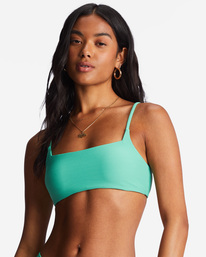 3 Tanlines Zoe Crop Bikini Top Green ABJX300768 Billabong