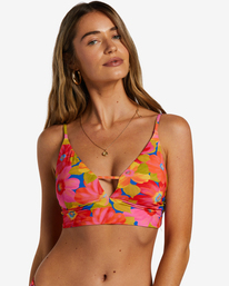 3 Sunny Coast V Neck Cami Bikini Top Multicolor ABJX300785 Billabong