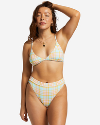 4 Check Please Charlie - Triangel bikinitop voor Dames Multicolor ABJX300805 Billabong