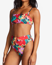 5 Islands Away Rev Zoe - Reversible Crop Bikini Top for Women Multicolor ABJX300820 Billabong