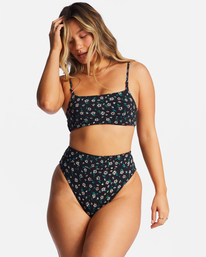 4 Islands Away Rev Zoe - Reversible Crop Bikini Top for Women Multicolor ABJX300820 Billabong