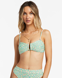 4 I Sea You Tanlines - Bandeau-Bikinioberteil für Frauen Grün ABJX300823 Billabong