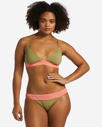 5 A/Div Banded Triangle UPF 50 Bikini Top Green ABJX300867 Billabong