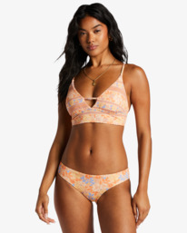 3 Fine By Me Reversible V-Neck Bikini Top Orange ABJX300872 Billabong