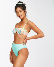 6 Sweet Tropics Reversible Rise Bikini Bottoms Grey ABJX400431 Billabong