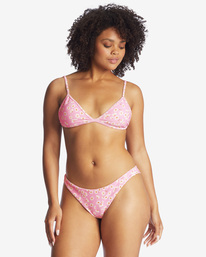 6 Daisy Craze Tanga Low-Rise Bikini Bottoms  ABJX400440 Billabong