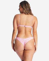 billabong, Daisy Craze Tanga Low-Rise Bikini Bottoms, PINK LADY (mee0) DAISY CRAZE TANGA ABJX400440