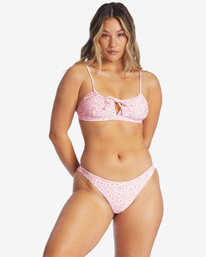 billabong, Daisy Craze Tanga Low-Rise Bikini Bottoms, PINK LADY (mee0) DAISY CRAZE TANGA ABJX400440