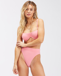 6 So Dazed Maui Rider High-Waisted Bikini Bottoms Pink ABJX400448 Billabong