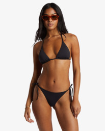 7 Sol Searcher Tie-Side Tanga Bikini Bottoms Black ABJX400507 Billabong