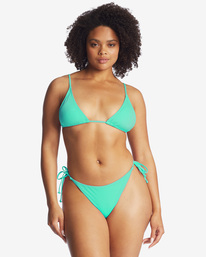 6 Sol Searcher Tie-Side Tanga Bikini Bottoms Green ABJX400507 Billabong