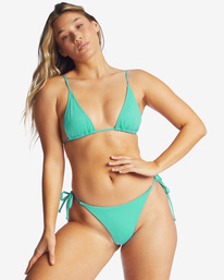 billabong, Sol Searcher Tie-Side Tanga Bikini Bottoms, TROPICAL GREEN (gmc0) SOL SEARCHER TIE SIDE TANGA ABJX400507