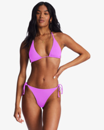 2 Sol Searcher Tie-Side Tanga Bikini Bottoms Purple ABJX400507 Billabong