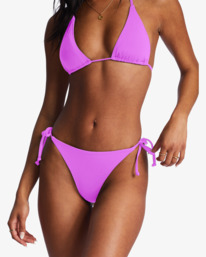 3 Sol Searcher Tie-Side Tanga Bikini Bottoms Purple ABJX400507 Billabong