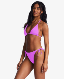 1 Sol Searcher Tie-Side Tanga Bikini Bottoms Purple ABJX400507 Billabong