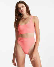 0 Tanlines Rise High-Waisted Bikini Bottoms Orange ABJX400561 Billabong