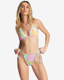 1 Dreamland Rev Havana - Mutandina bikini reversibile con nodo laterale da Donna Multicolor ABJX400709 Billabong