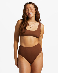 6 Summer High - Parte de baixo de biquíni de cintura subida para Mulher Marrom ABJX400790 Billabong