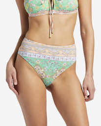 2 La Mer Hawaii Maui Skimpy Bikini Bottoms Green ABJX400879 Billabong