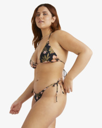 2 Hooked On Tropics Tie Tanga Bottoms Black ABJX400949 Billabong
