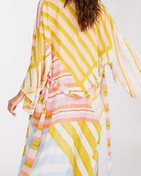 3 Head Over Heels Kimono Beach Cover-Up White ABJX600149 Billabong