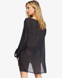 2 Blue Skies Gauze Beach Cover-Up Black ABJX600164 Billabong