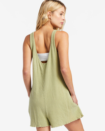 2 Fade Away Button-Up Knit Romper Green ABJX600175 Billabong