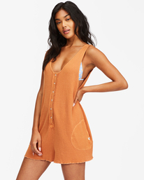 1 Fade Away Button-Up Knit Romper  ABJX600175 Billabong
