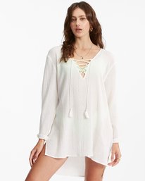 0 Blue Skies Mini Beach Cover-Up White ABJX600183 Billabong