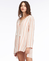 1 Blue Skies Mini Beach Cover-Up Pink ABJX600192 Billabong
