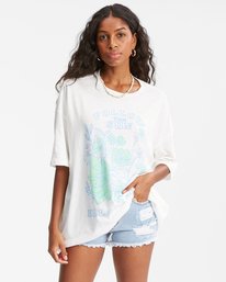 2 In The Garden Boyfriend T-Shirt White ABJZT00546 Billabong