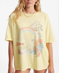3 Waterfall Boyfriend T-Shirt Yellow ABJZT00630 Billabong