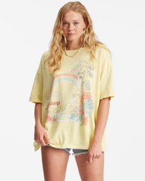 0 Waterfall Boyfriend T-Shirt Yellow ABJZT00630 Billabong