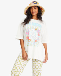 1 Peace And Love Boyfriend T-Shirt White ABJZT00686 Billabong