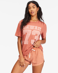 0 Hawaii 73 Boyfriend T-Shirt Red ABJZT00702 Billabong