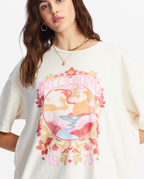 3 Golden Coast Oversized Graphic Boyfriend T-Shirt White ABJZT01008 Billabong