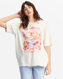 0 Golden Coast Oversized Graphic Boyfriend T-Shirt White ABJZT01008 Billabong
