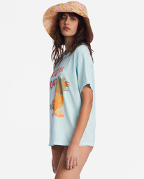 1 Kiss The Coast Oversized T-Shirt Blue ABJZT01022 Billabong