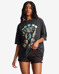 billabong, Into The Mystic Oversized T-Shirt, OFF BLACK (ofb) INTO THE MYSTIC ABJZT01026