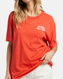 3 Aloha All Day Oversized T-Shirt Red ABJZT01156 Billabong