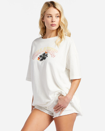 1 Kamea Lava Arch Oversized T-Shirt White ABJZT01240 Billabong