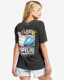 billabong, Pro Pipeline Poster Oversized T-Shirt, OFF BLACK (ofb) Pipeline Poster - Oversized T-Shirt for Women ABJZT01243