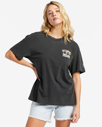 billabong, Pro Pipeline Poster Oversized T-Shirt, OFF BLACK (ofb) Pipeline Poster - Oversized T-Shirt for Women ABJZT01243