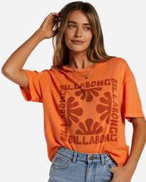 3 Moon Child T-Shirt Orange ABJZT01260 Billabong