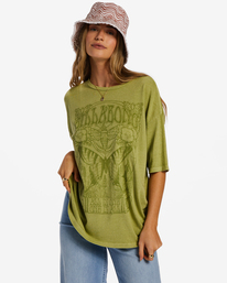 0 One Is All T-Shirt Green ABJZT01267 Billabong