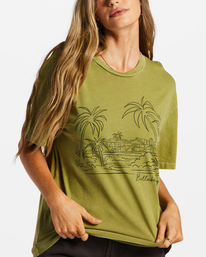 3 City Of Palms T-Shirt Green ABJZT01369 Billabong