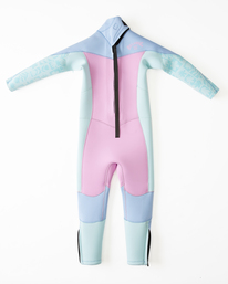 1 3/2 Toddler Girls Synergy Back Zip Wetsuit Purple ABOW100101 Billabong