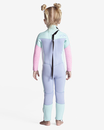 1 3/2mm Synergy - Wetsuit met een Achterrits voor Meisjes 2-7 Purple ABOW100101 Billabong